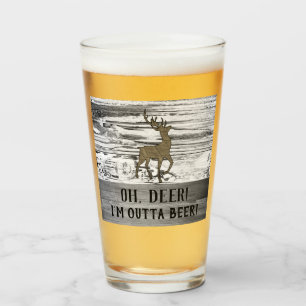 Oh Hjort Funny Beer Quote Rustic Man Cave Glaskopp