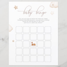 Oh Hjort Gender Neutral Watercolor Baby Bingo Game