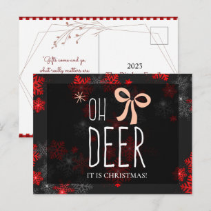 Oh Hjort Glitter Sparkles julklapp Inbjudan Vykort