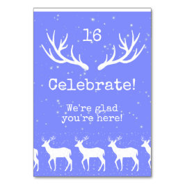 Oh Hjort - Helgdag Bord-kort Bordsnummer