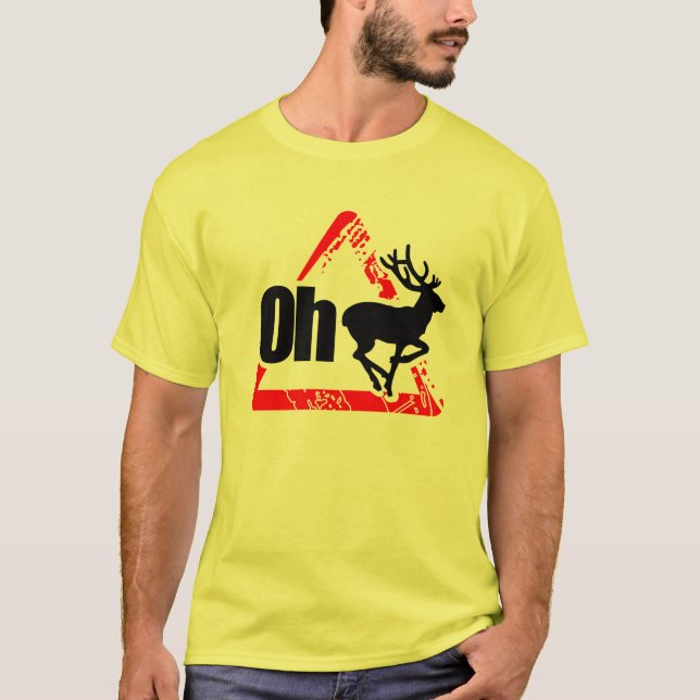 Oh hjort inte igen t-shirt (Framsida)