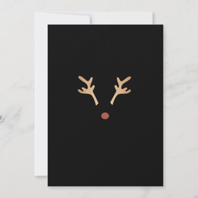 Oh Hjort Lekfullt Konstnärligt Uttryck Julkort (Framsida)