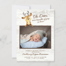 Oh Hjort Pojke Photo Birth Notice Meddelande