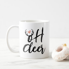 Oh Hjort Reindeer Antlers jul Minimal Kaffemugg