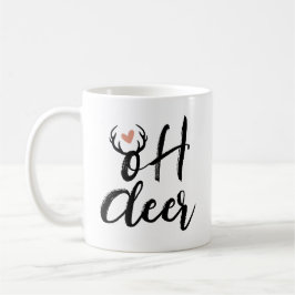Oh Hjort Reindeer Antlers jul Minimal Kaffemugg