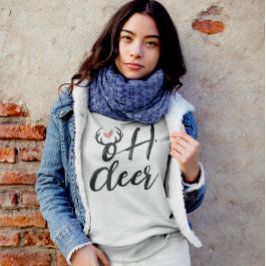 Oh Hjort Reindeer Antlers jul Minimal T Shirt