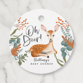 Oh Hjort Rustic Fall Woodland Baby Shower Gåvor Etiketter