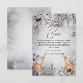 Oh Hjort Rustic Winter Blommigt Twillingars Baby S Tack Kort