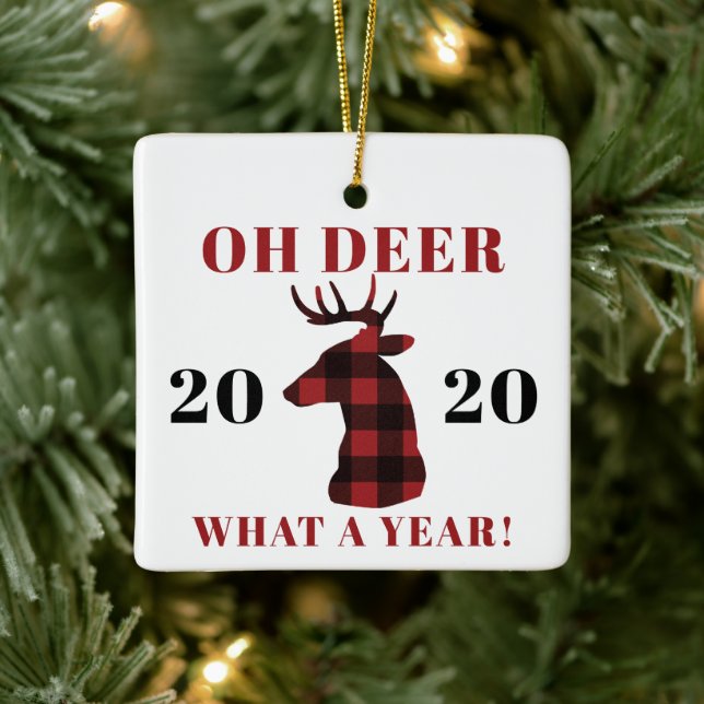 Oh Hjort What a Year 2020 Buffalo Play Julgransprydnad Keramik (Träd)