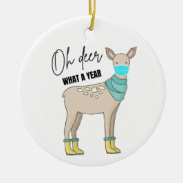 Oh Hjort What A Year 2020 Covid jul Ornament