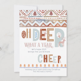 Oh Hjort What a Year Nordic Fairisle Julkort