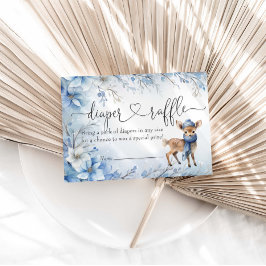 Oh Hjort Winter Boy Baby Shower Diaper Raffle Tilläggskort