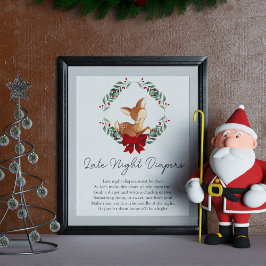 Oh Hjort Winter Greenery Late Night Diaper Game Poster