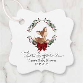 Oh Hjort Winter Greenery Tack Gåvor Etiketter