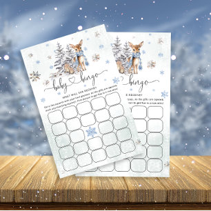 Oh Hjort Winter Pojke Shower Baby Bingo Game