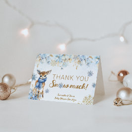 Oh Hjort Winter Pojke Shower Diaper Tack Kort