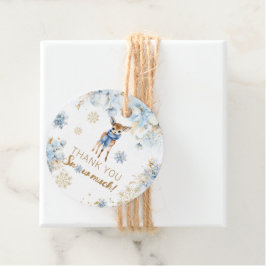 Oh Hjort Winter Pojke Shower Gåvor Etiketter