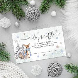 Oh Hjort Winter Woodland Baby Shower Raffle Tilläggskort