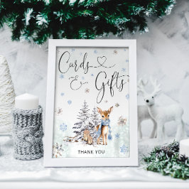 Oh Hjort Woodland Animals Winter Cards and Gifts Poster