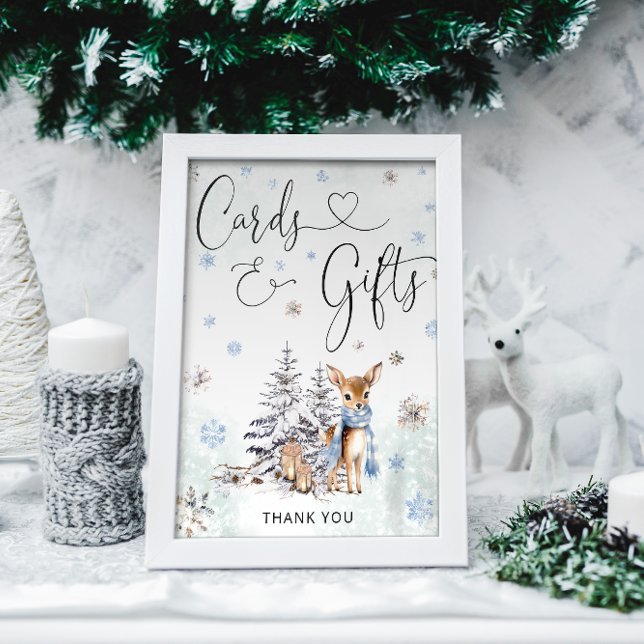 Oh Hjort Woodland Animals Winter Cards and Gifts Poster (Skapare uppladdad)