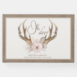 Oh Hjort Woodland Baby Shower Guest Bok - Boho Wat