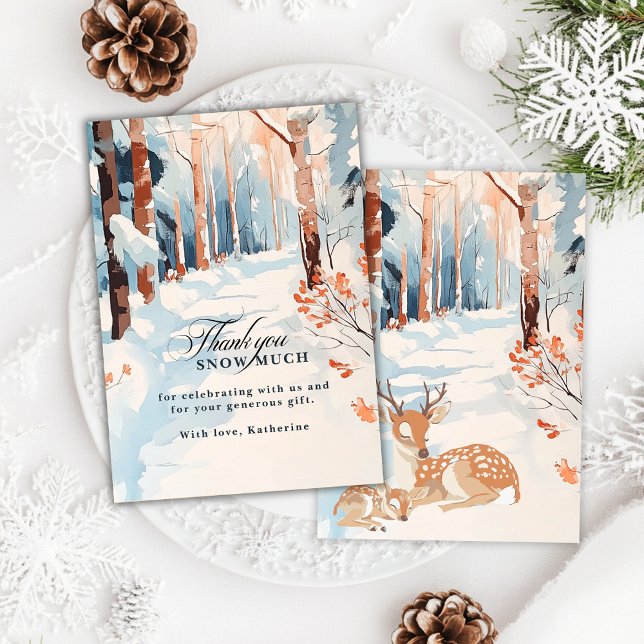 Oh Hjort Woodland Tack snö, mycket babydusch (Skapare uppladdad)