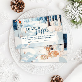 Oh hjort woodland vintertid Diaper Raffle Baby dus Tilläggskort