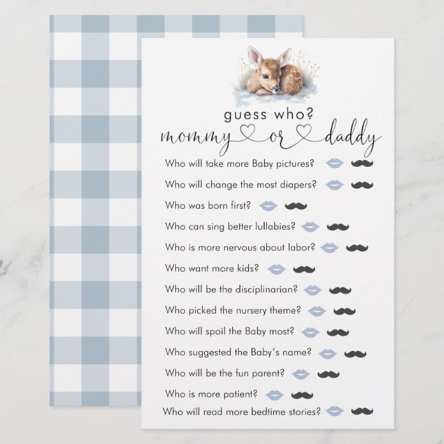 Oh Hjort Woodland Winter Baby Show "gissel WHO-spe (Fram/baksida)