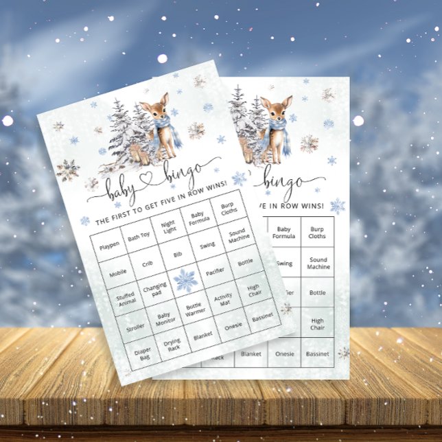 Oh Hjort Woodland Winter Baby Shower Bingo Game (Skapare uppladdad)