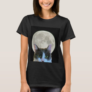 Oh, hög kattunge och fullmånen t-shirt
