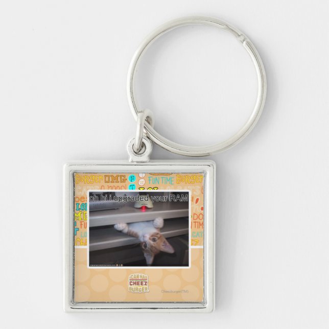 oh högt förbättrade jag ditt RAMMAR Fyrkantig Silverfärgad Nyckelring (Framsidan)