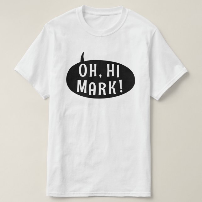 Oh högt markera roligt humoristiskt formulerar tal t shirt (Design framsida)