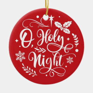 Oh Holly Night Enkelt minimalistiskt God jul Julgransprydnad Keramik