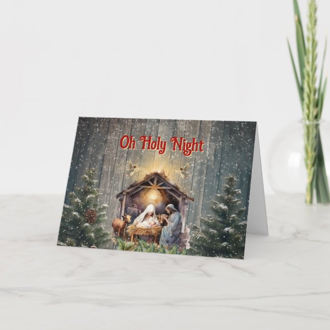 Oh Holy Night Cherishing the Nativity Christmas An Meddelande (Framsida)