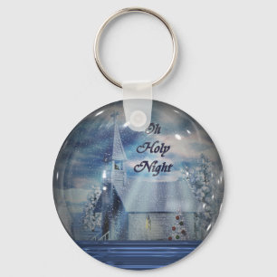 Oh Holy Night Snow Globe Nyckelring