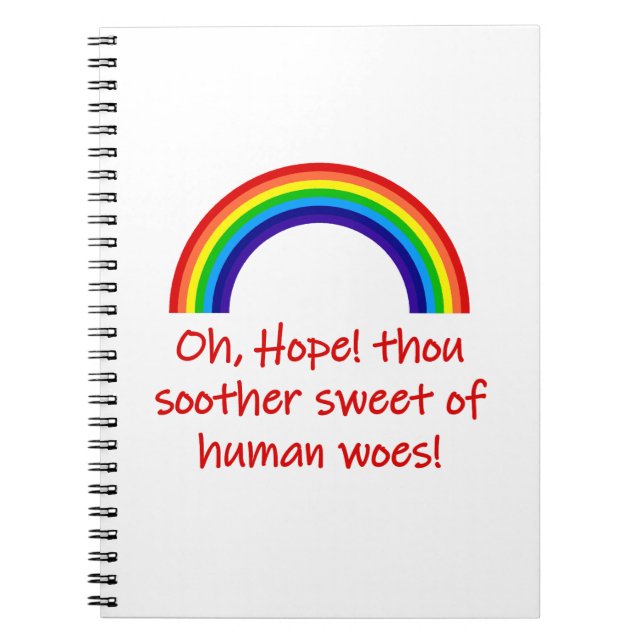 Oh HOpe Thou Soother Sweet Anteckningsbok (Framsidan)