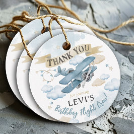 Oh How Time Flies Airplane Birthday Party Favor Gåvor Etiketter