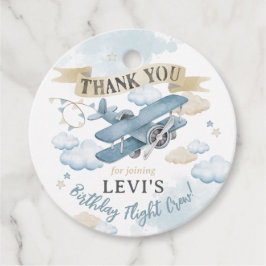 Oh How Time Flies Airplane Birthday Party Favor Gåvor Etiketter