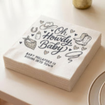 Oh Hur Baby Cowboy Baby Shower Servetter | Västerl