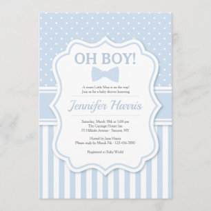 Oh inbjudan för pojkeBowtie baby shower