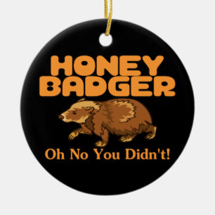 Oh ingen honey badger julgransprydnad keramik