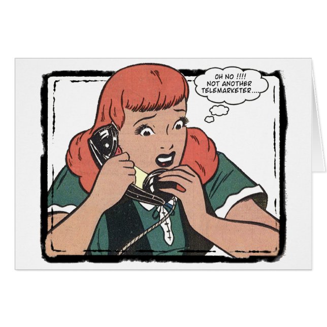Oh inte! Inte en annan Telemarketer Hälsningskort (Framsidan Horizontal)