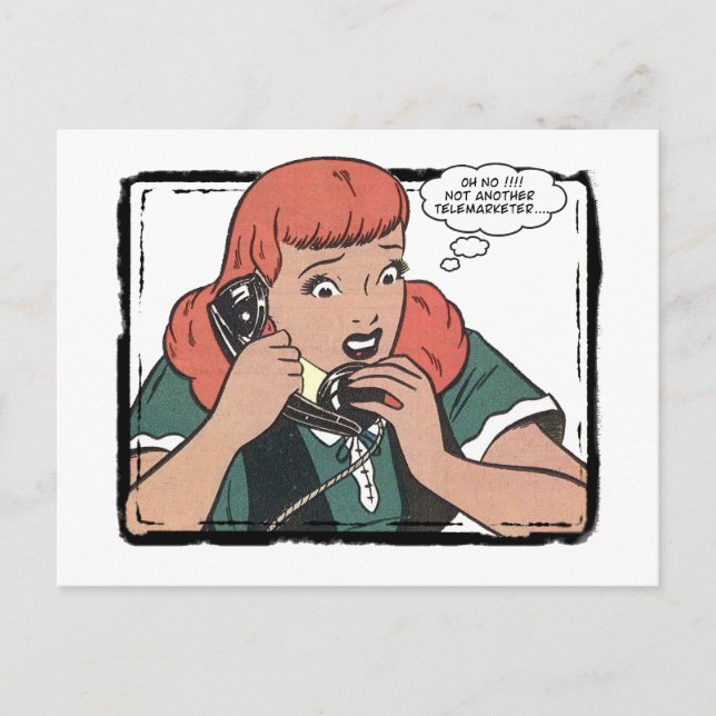 Oh inte! Inte en annan Telemarketer Vykort (Framsida)