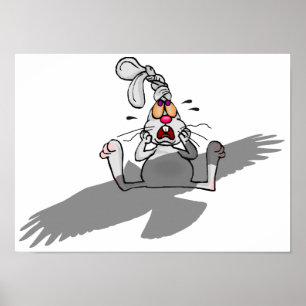 Oh inte! Kanintecknad Poster