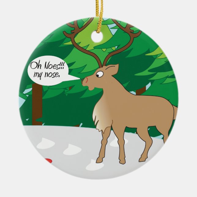 oh inte min näsprydnad julgransprydnad keramik (Framsidan)