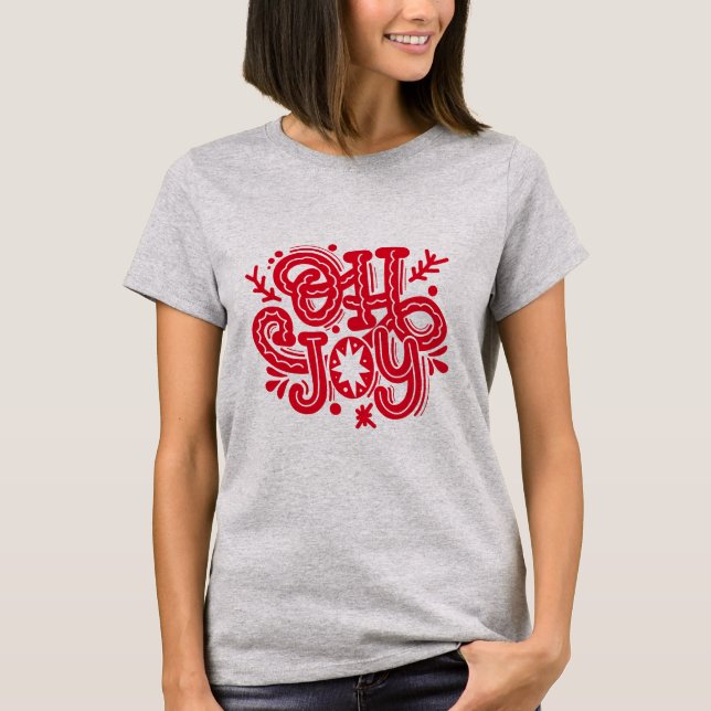 Oh Joy | Positiv Helgdag vid jul T Shirt (Framsida)