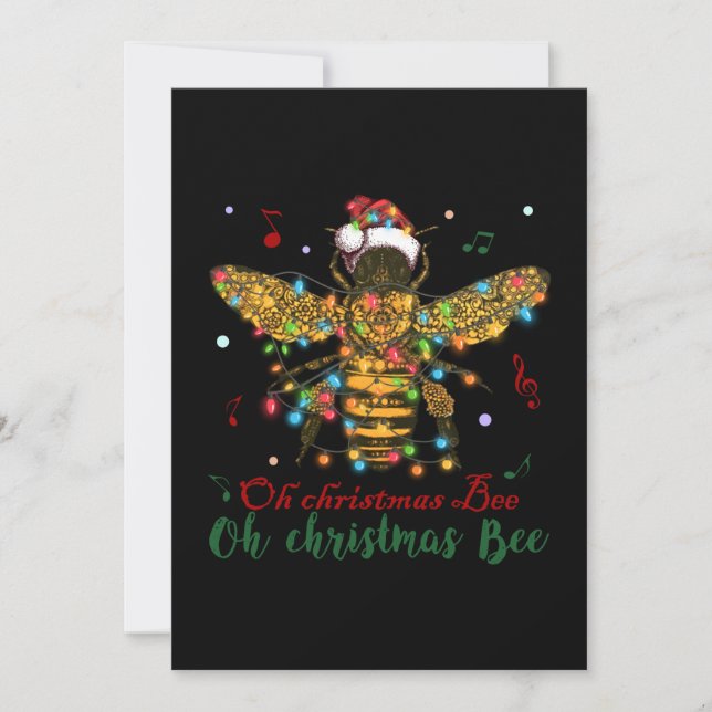 Oh jul Bee | Åh, julöl Julkort (Framsida)
