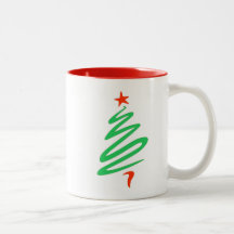 Oh jul Green Red Tree Mug
