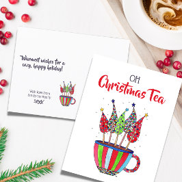 Oh jul Tea Disco Träd Helg Vykort