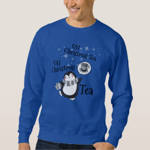 Oh jul Tea Penguin Älskare - Tea Drinker Lång Ärmad Tröja